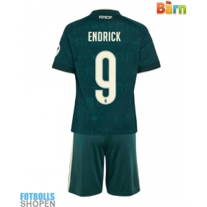 Billiga Real Madrid Endrick #9 Bortatröja Barn 2026-27 Kortärmad (+ Korta byxor)